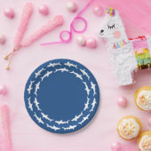 Circuit White Sharks Beach Party Happy Hour Papieren Bordje (Feest)