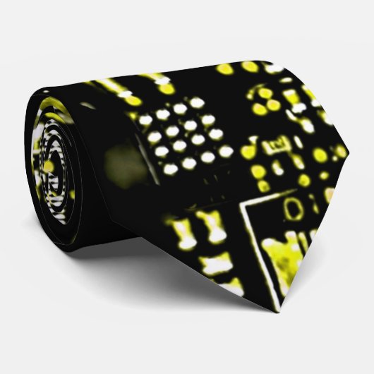 Circuit Yellow 2 stropdas dubbelzijdig (Opgerold)