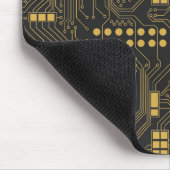 Circuitboard - Black en Gold Muismat (Hoek)