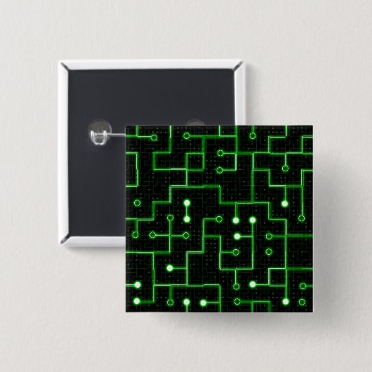 Circuitboard - vierkante button 5,1 cm (Voorkant /achterkant)