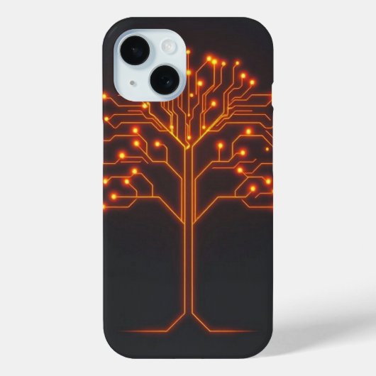 Circuitboom: De Digitale Wortels van Natuur's Netw Case-Mate iPhone Case (Achterkant)