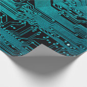 Circuitbord. Elektronische computerhardware Cadeaupapier (Hoek)