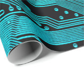 Circuitbord. Elektronische computerhardware Cadeaupapier (Rol Hoek)