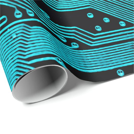 Circuitbord. Elektronische computerhardware Cadeaupapier (Rol Hoek)