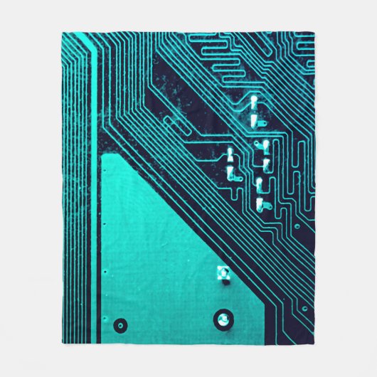 Circuitbord. Elektronische computerhardware Fleece Deken (Voorkant)