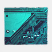 Circuitbord. Elektronische computerhardware Fleece Deken (Voorkant (Horizontaal))