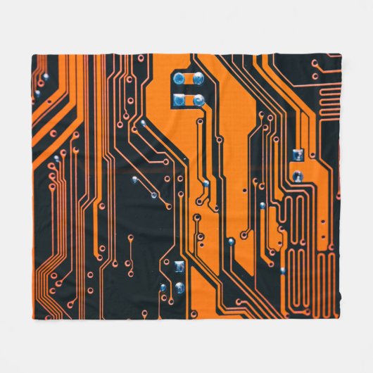 Circuitbord. Elektronische computerhardware Fleece Deken (Voorkant (Horizontaal))