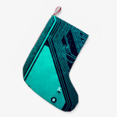 Circuitbord. Elektronische computerhardware Kleine Kerstsok (Voorkant (Hangend))