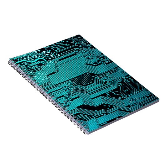 Circuitbord. Elektronische computerhardware Notitieboek (Rechterzijde)