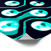 Circuitbord. Elektronische computerhardware Poster (Hoek)