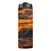 Circuitbord. Elektronische computerhardware Thermosbeker (Voorkant)