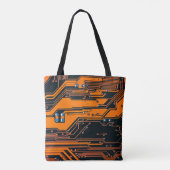 Circuitbord. Elektronische computerhardware Tote Bag (Achterkant)