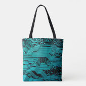 Circuitbord. Elektronische computerhardware Tote Bag (Achterkant)