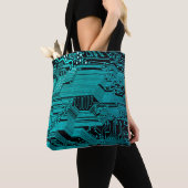 Circuitbord. Elektronische computerhardware Tote Bag (Dichtbij)