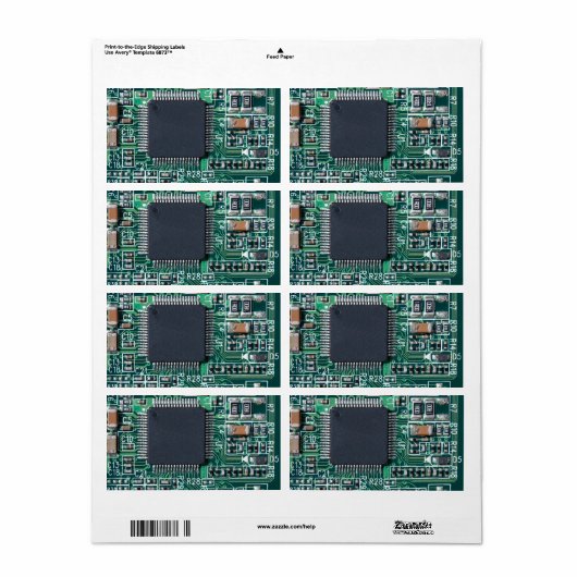 Circuitbord Etiket (Full Sheet)