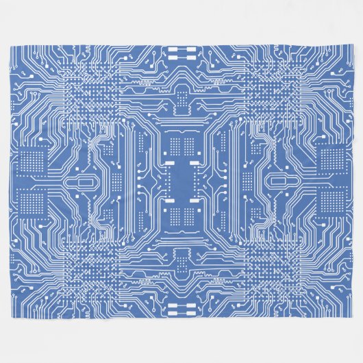 Circuitbord Fleece Deken (Voorkant (Horizontaal))