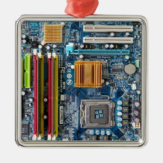 Circuitbord Metalen Ornament (Voorkant)