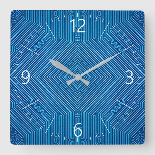 Circuitbord Vierkante Klok (Voorkant)