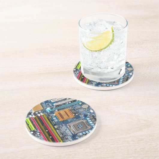 Circuitbord Zandsteen Onderzetter (Zijkant)