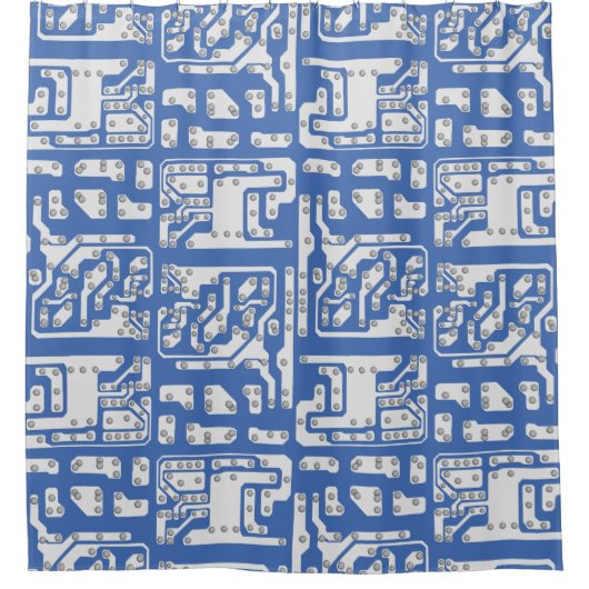 Circuitbordpatroon Douchegordijn (Voorkant)
