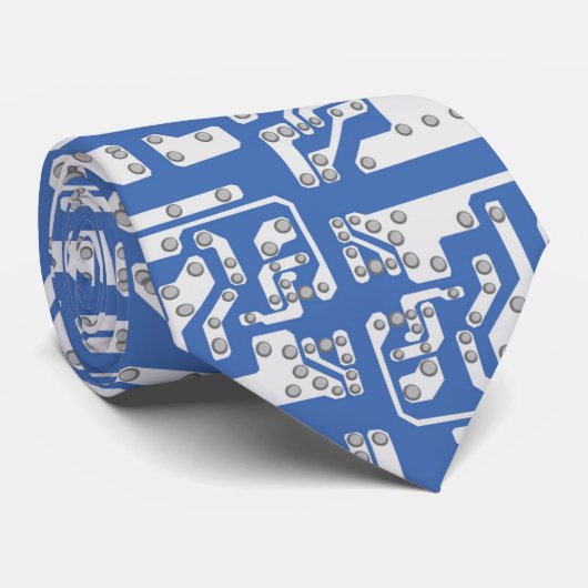 Circuitbordpatroon Stropdas (Opgerold)