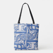 Circuitbordpatroon Tote Bag (Achterkant)