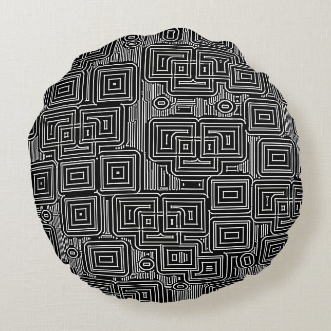 circuitdoolhof rond kussen (Achterkant)