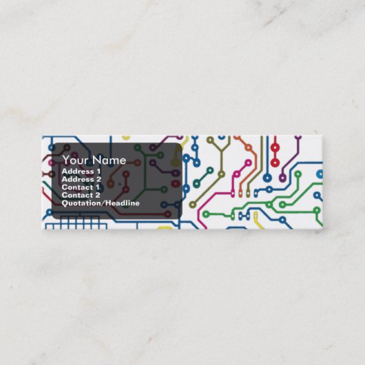 Circuitkaart 2 mini visitekaartje (Voorkant)
