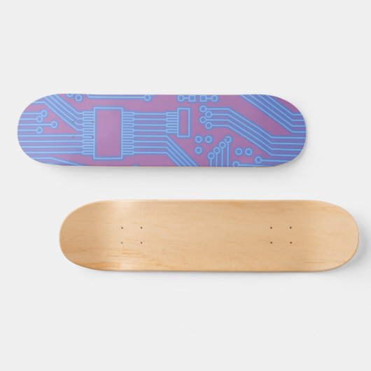 Circuitkaart blauw persoonlijk skateboard (Horizontaal)