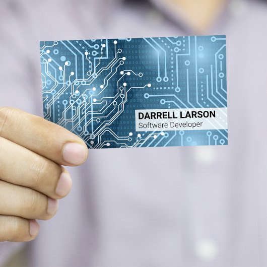 Circuitkaart | Code blauwe lampjes Visitekaartje