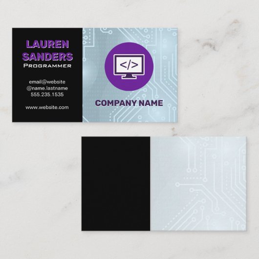 Circuitkaart | Pictogram codering symbool Visitekaartje (Voorkant / Achterkant)