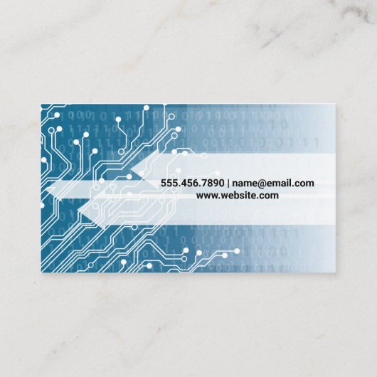 Circuitkaart | Technologie | Codenummers Visitekaartje (Achterkant)
