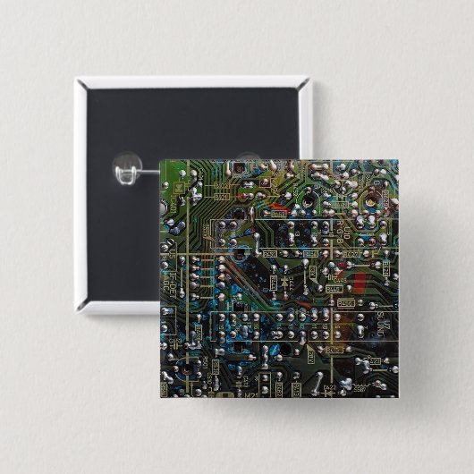 Circuitkaart Vierkante Button 5,1 Cm (Voorkant /achterkant)