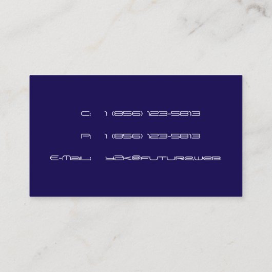 Circuitkaart Visitekaartje (Achterkant)