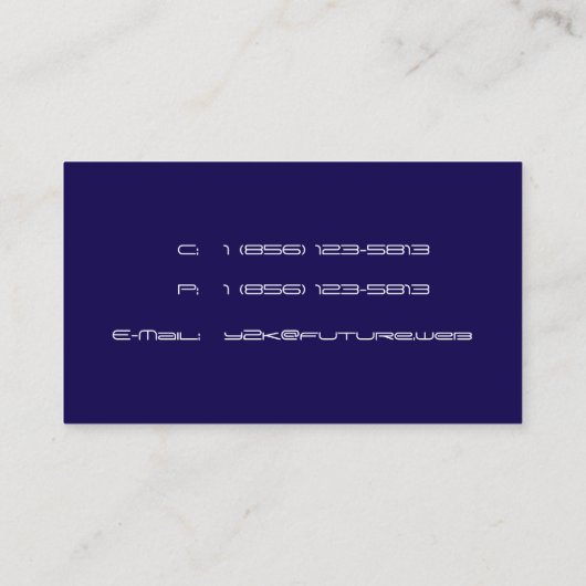 Circuitkaart Visitekaartje (Achterkant)