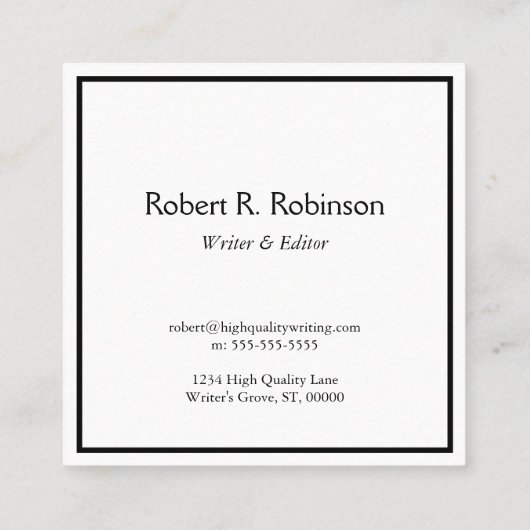 Circuitmonogram Vierkante Visitekaartje (Achterkant)