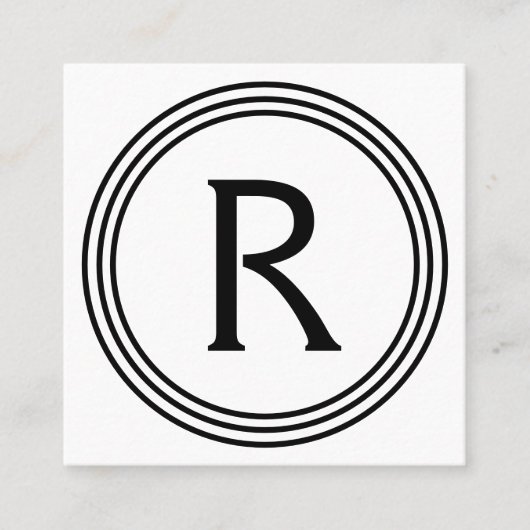 Circuitmonogram Vierkante Visitekaartje (Voorkant)