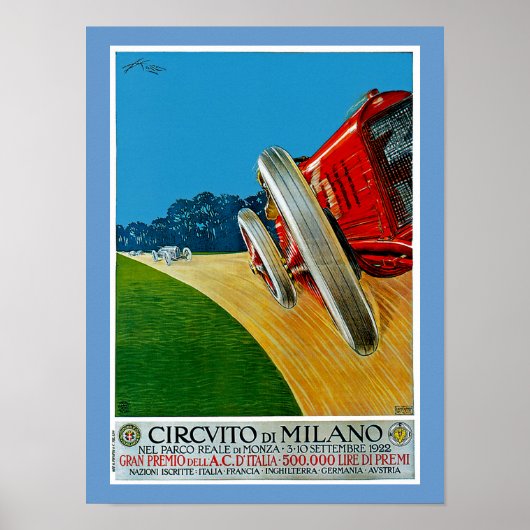 Circuito di Milano Poster (Voorkant)