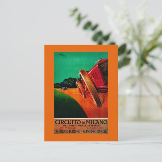 Circuito Di Milano Vintage PosterEurope Briefkaart (Staand voorkant)