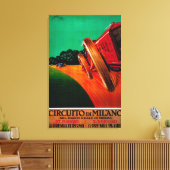 Circuito Di Milano Vintage PosterEurope Canvas Afdruk (Insitu (Woonkamer))
