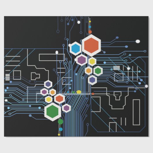 Circuitry Cadeaupapier (Vlak)