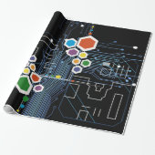 Circuitry Cadeaupapier (Uitgerold)