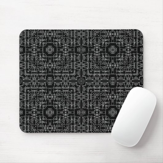 Circuitry Mandala One Mousepad Muismat (Met muis)