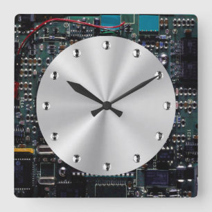 Circuitry Vierkante Klok