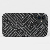 Circuitry - Zwart op wit Case-Mate iPhone Case (Achterkant (horizontaal))