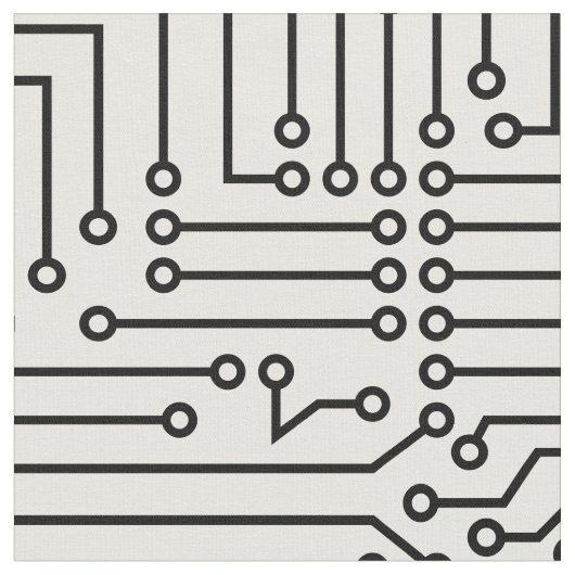 Circuitry - Zwart op wit Stof (Close Up)