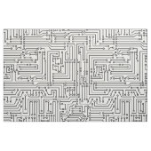 Circuitry - Zwart op wit Stof (Fat Quarter)
