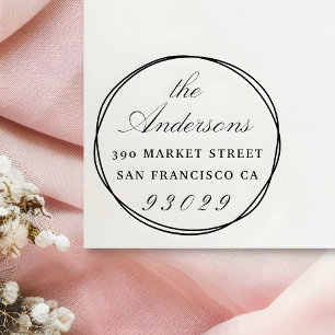 Circuits & het Adres van de Terugkeer van het Manu Rubberstempel