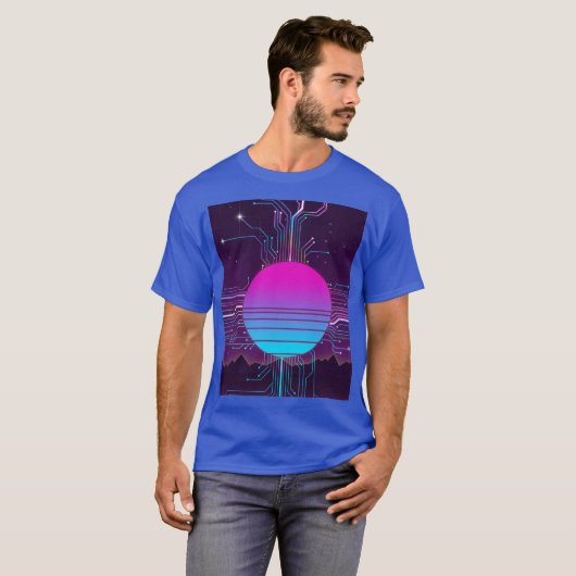 Circuits of the Sun Vaporwave T-shirt (Voorkant volledig)