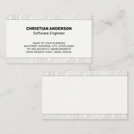 Circuits | Software programmeren Visitekaartje (Voorkant / Achterkant)